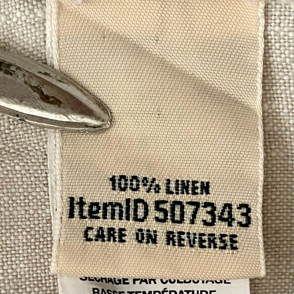 L.L. Bean Cream Beige Linen Straight Wide Leg Pants Size 16 Petite Lagenlook - Picture 9 of 13